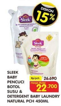 Promo Harga SLEEK BABY Pembersih Dot Aksesori Botol Bayi 450 ml/Laundy Detergent 450ml  - Superindo