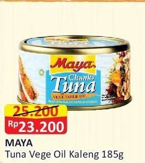 Promo Harga Maya Tuna Vegetable Oil Can 185 gr - Alfamart