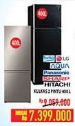 Promo Harga BEKO/LG/AQUA/PANASONIC/SHARP/HITACHI Kulkas 2 Pintu 400L  - Hypermart