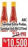 Promo Harga Sambal Extra Pedas / Sambal Asli 275ml  - Hypermart