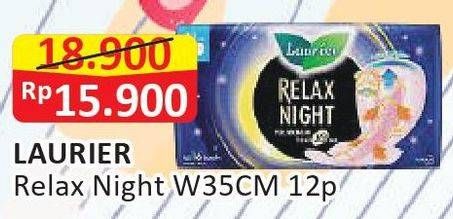 Promo Harga Laurier Relax Night 35cm 12 pcs - Alfamart