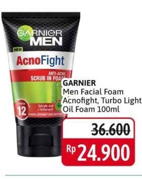 Promo Harga GARNIER MEN Facial Foam Acno Fight, Turbo Light 100ml  - Alfamidi