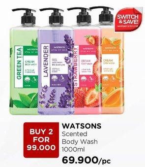 Promo Harga WATSONS Scented Body Wash per 2 botol 1 ltr - Watsons