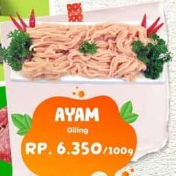 Promo Harga Daging Giling Ayam per 100 gr - Yogya