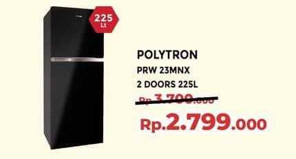 Promo Harga Polytron PRW 23MNX Kulkas 2 Pintu Belleza Jumbo 220 ltr - Yogya