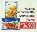 Promo Harga VALUE PLUS Ikan Patin Fillet 500 g/ Tilapia Fillet 200 g  - Hypermart