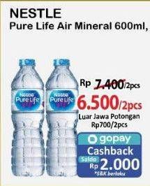 Promo Harga Nestle Pure Life Air Mineral 600 ml - Alfamart