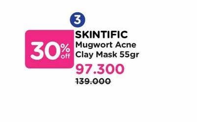 Promo Harga Skintific Mugwort Mask Anti Pores & Acne Clay Mask 55 gr - Watsons