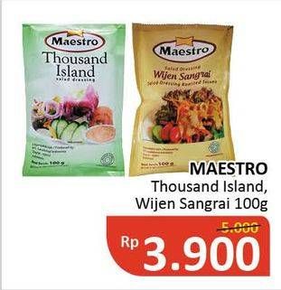Promo Harga MAESTRO Salad Dressing Thousand Island, Wijen Sangrai 100 gr - Alfamidi