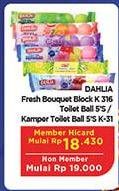 Promo Harga Dahlia Fresh Bouquet/DAHLIA Naphthalene Toilet Ball  - Hypermart