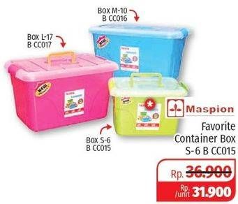 Promo Harga MASPION Favorite Box Container CC015  - Lotte Grosir