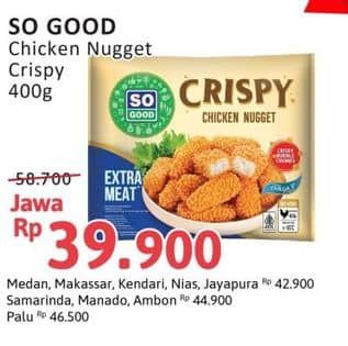 Promo Harga So Good Crispy Chicken Nugget 400 gr - Alfamidi
