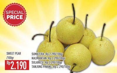 Promo Harga Pear Sweet per 100 gr - Hypermart