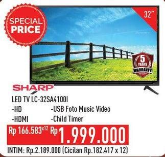 Promo Harga SHARP LC-32SA4100i | LED TV  - Hypermart