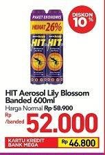 Promo Harga HIT Aerosol Lily Blossom 600 ml - Carrefour