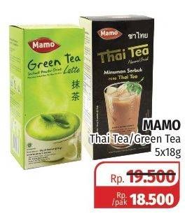 Promo Harga MAMIO Green Tea Latte Thai Tea, Green Tea Latte per 5 pcs 18 gr - Lotte Grosir
