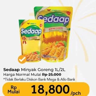 Promo Harga Sedaap Minyak Goreng 1000 ml - Carrefour