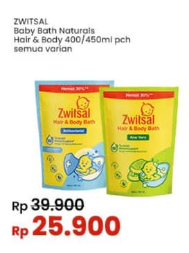 Promo Harga Zwitsal Natural Baby Bath 2 In 1 All Variants 400 ml - Indomaret