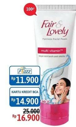 Promo Harga GLOW & LOVELY (FAIR & LOVELY) Multivitamin Facial Foam 100 gr - Alfamidi
