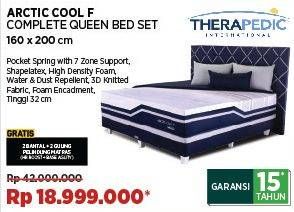 Promo Harga Therapedic Arctic Cool F Complete Queen Bed Set 160 X 200 Cm  - COURTS