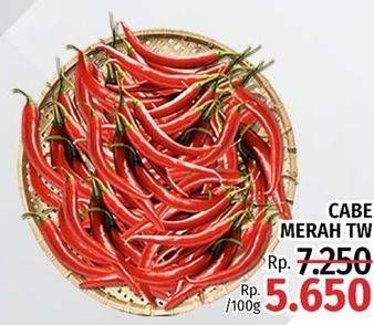 Promo Harga Cabe Merah TW per 100 gr - LotteMart