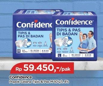 Promo Harga Confidence Adult Pants Tipis & Pas Di Badan L8, M10 8 pcs - TIP TOP
