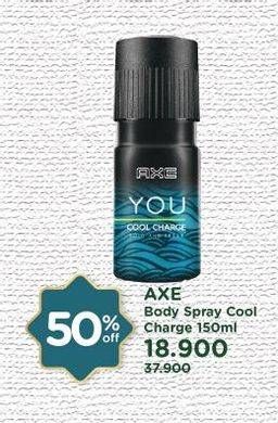 Promo Harga AXE Body Spray You Cool Charge 150 ml - Watsons