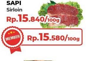 Promo Harga Daging Has Luar (Daging Sirloin) per 100 gr - Yogya