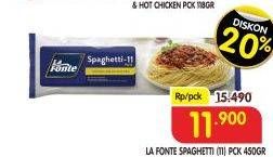 Promo Harga LA FONTE Spaghetti 11 450 gr - Superindo