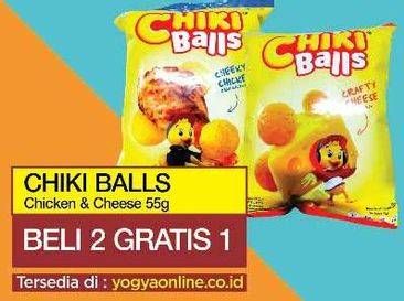 Promo Harga CHIKI BALLS Chicken Snack Keju 55 gr - Yogya
