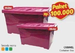 Promo Harga Container Box 50L + 35L  - LotteMart