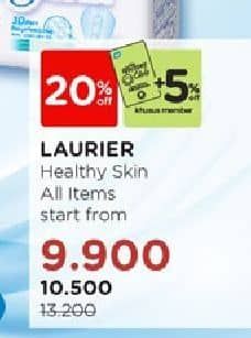 Promo Harga Laurier Healthy Skin Day Wing 22cm 9 pcs - Watsons