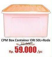 Promo Harga CPM Container Box + Roda Ori 50 ltr - Hari Hari