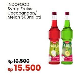 Promo Harga Freiss Syrup Melon, Cocopandan 500 ml - Indomaret