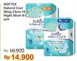 Promo Harga Softex Natural Cool+ Super Slim 23cm, 36cm 8 pcs - Indomaret