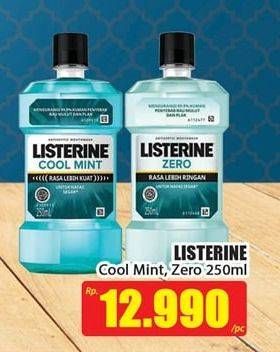 Promo Harga LISTERINE Mouthwash Antiseptic Cool Mint, Multi Protect Zero 250 ml - Hari Hari