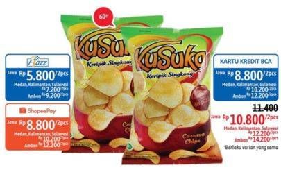 Promo Harga KUSUKA Keripik Singkong per 2 pouch 60 gr - Alfamidi