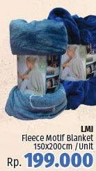 Promo Harga LMI Fleece Motif Blanket 150x200cm  - LotteMart