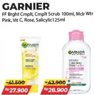 Promo Harga Garnier Micellar Water Pink, Vitamin C, Rose, Salicylic BHA 125 ml - Alfamart