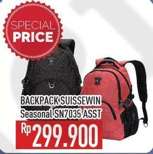 Promo Harga Backpack Suissewin Seasonal SN SN7035  - Hypermart