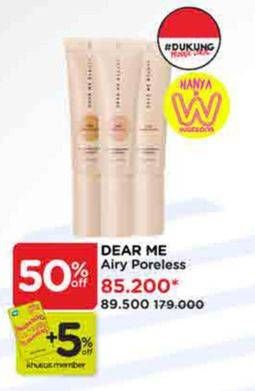 Promo Harga Dear Me Beauty Airy Poreless Fluid Foundation  - Watsons
