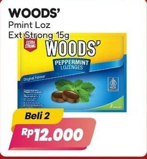 Promo Harga Woods Peppermint Lozenges Lozenges Extra Strong 15 gr - Alfamart