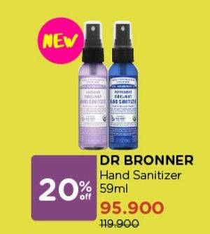 Promo Harga DR BRONNERS Hand Sanitizers 59 ml - Watsons