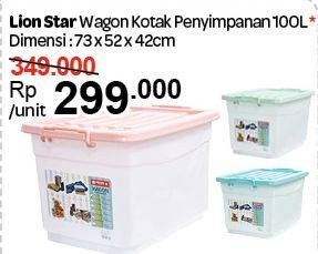 Promo Harga LION STAR Wagon Container 100 ltr - Carrefour