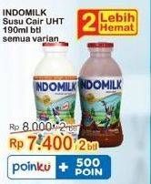 Promo Harga INDOMILK Susu Cair Botol All Variants 190 ml - Indomaret