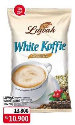 Promo Harga Luwak White Koffie per 10 sachet 20 gr - Alfamidi