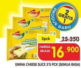 Promo Harga EMINA Cheese Slice All Variants per 3 pcs 5 pcs - Superindo