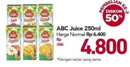 Promo Harga ABC Juice 250 ml - Carrefour