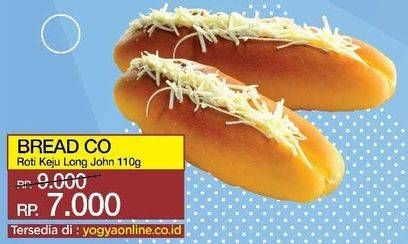 Promo Harga BREAD CO Roti Keju Long John 110 gr - Yogya