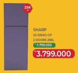 Promo Harga Sharp SJ326XGCP Shine Glass Door Refrigerator 234 ltr - Yogya